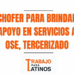 Se necesita Chofer Gestor en Montevideo para brindar servicios de apoyo a OSE
