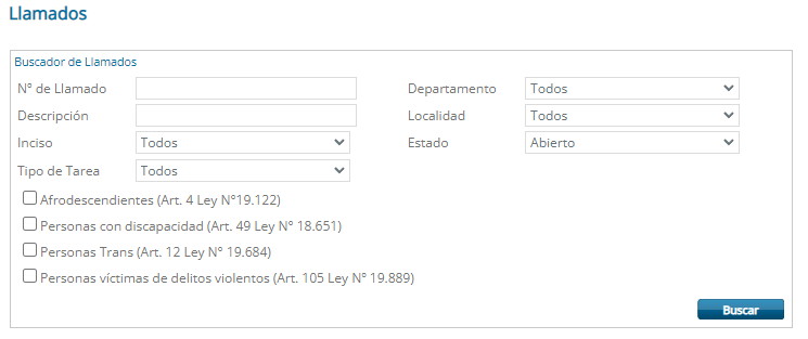 llamados para trabajar en MIDES