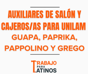 auxiliares de salon y cajeros