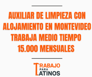 auxiliar de limpieza en Montevideo