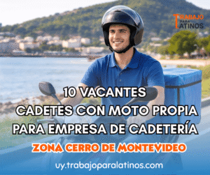 cadete con moto en Cerro Montevideo