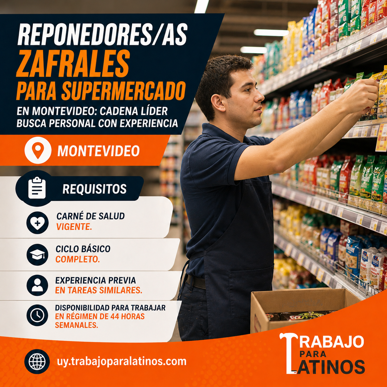reponedores zafrales Montevideo
