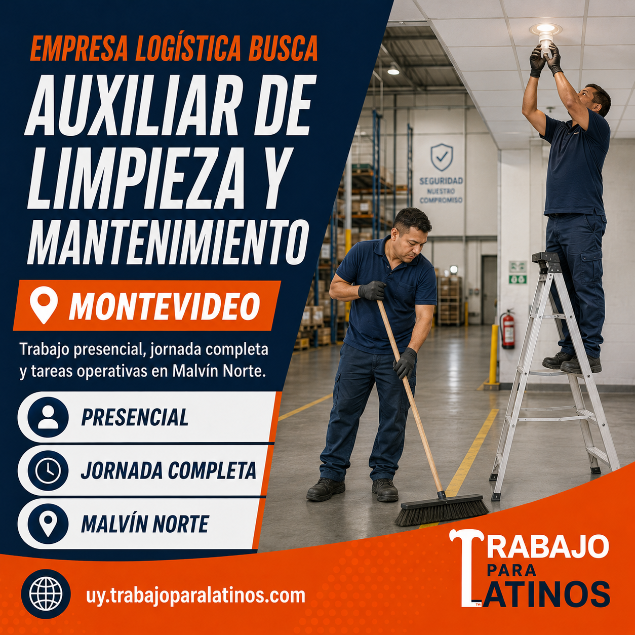 Auxiliar de Limpieza y Mantenimiento en Montevideo