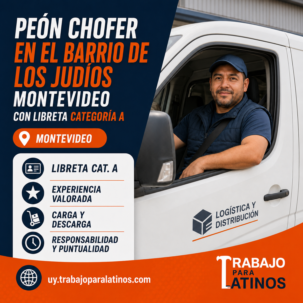 Peón Chofer en Montevideo con libreta categoría A