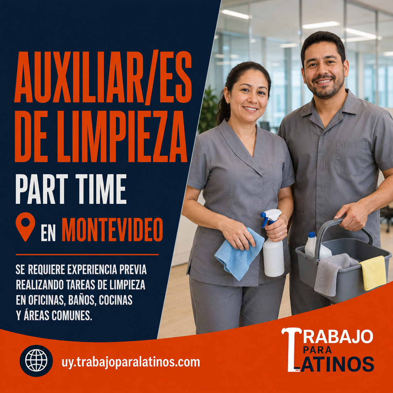 auxiliar de limpieza en Montevideo